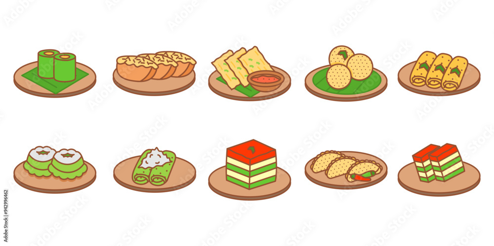 Hand Drawn Indonesian Food Vector Hand Drawn Indonesian Food Vector