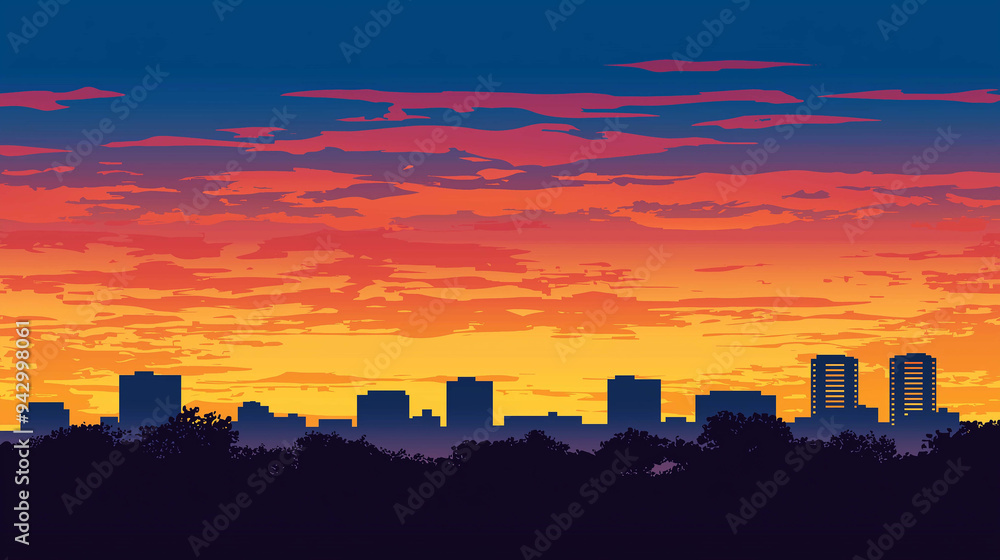 Fototapeta premium Elegant Office Building, Background of a Modern Business District