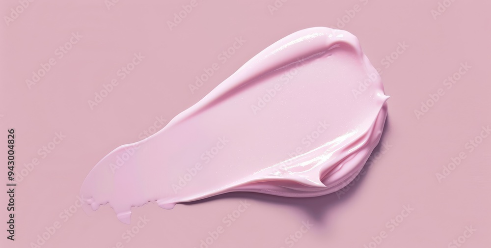 Crisp and clear UHD 4K representation of a creamy cosmetic streak set on a gentle pastel background. Crisp and clear UHD 4K representation of a creamy cosmetic streak set on a gentle pastel background.