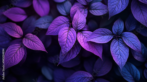 Violet Leaves Minimalist 