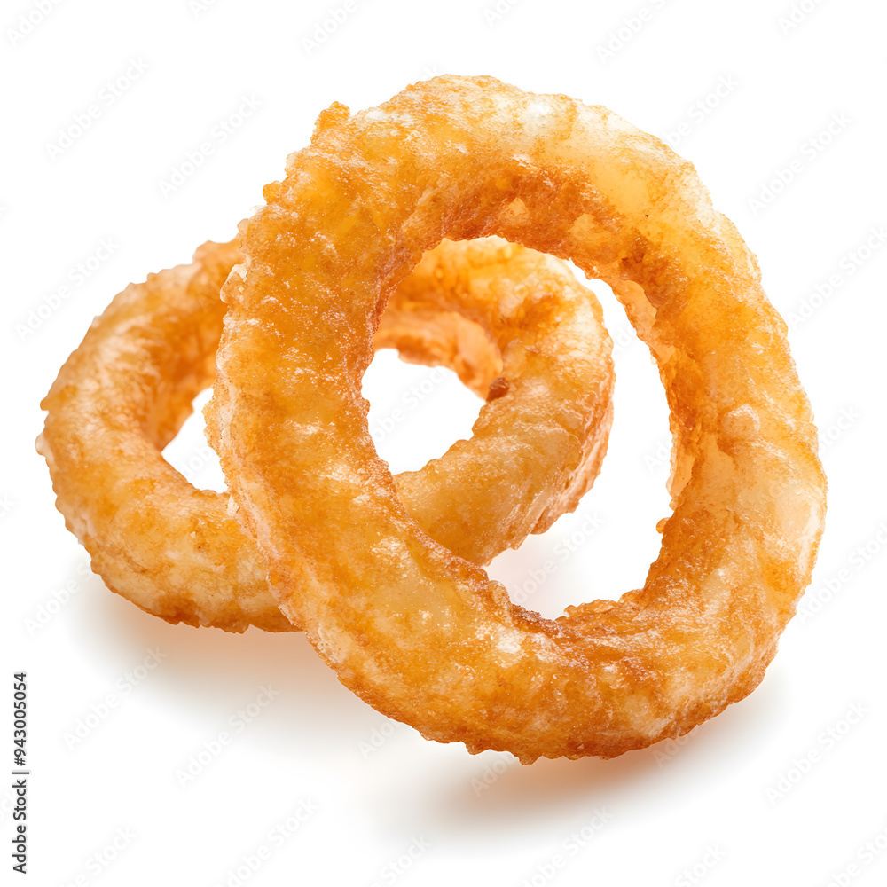 Fried onion rings isolated on white background Fried onion rings isolated on white background