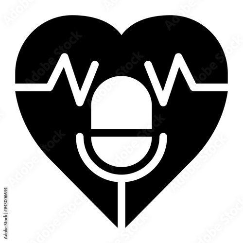 health podcast, podcast, podcasting, healthy, talks solid or glyph icon