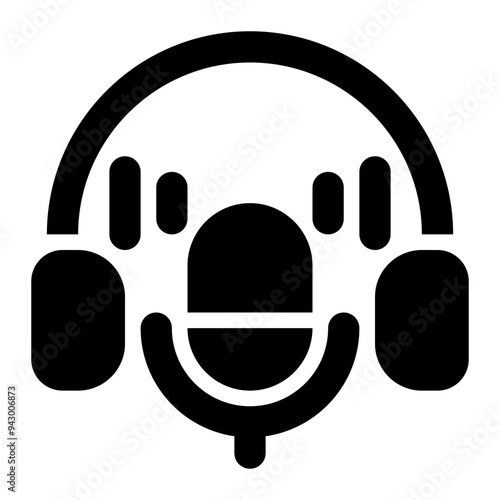 podcast, broadcasting, entertainment, podcasting, talks solid or glyph icon