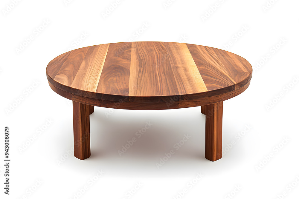 Round wooden table isolated on white Round wooden table isolated on white