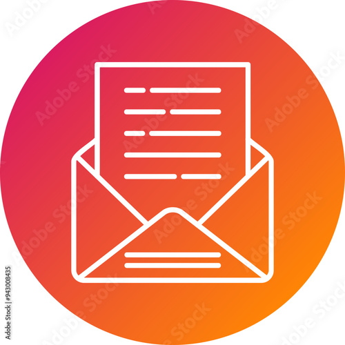 Write Mail Vector Icon Design