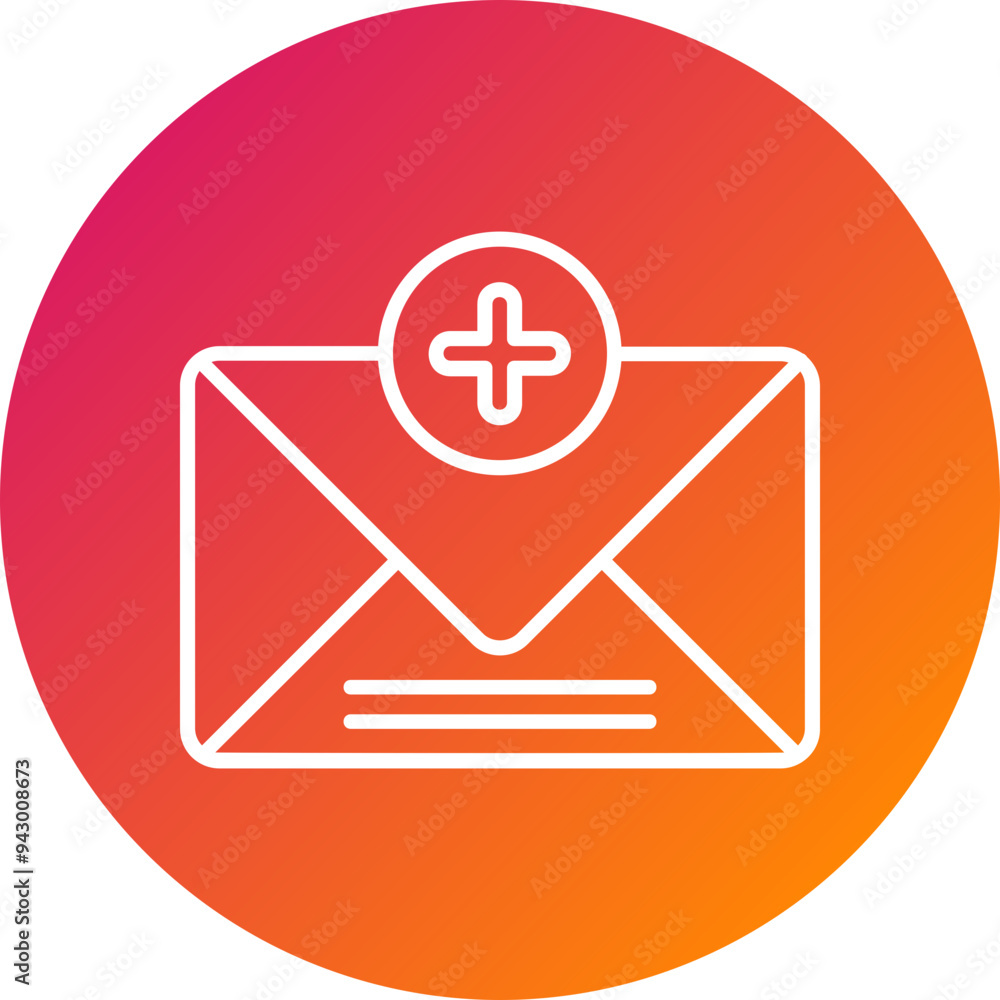 Fototapeta premium Adding Vector Icon Design