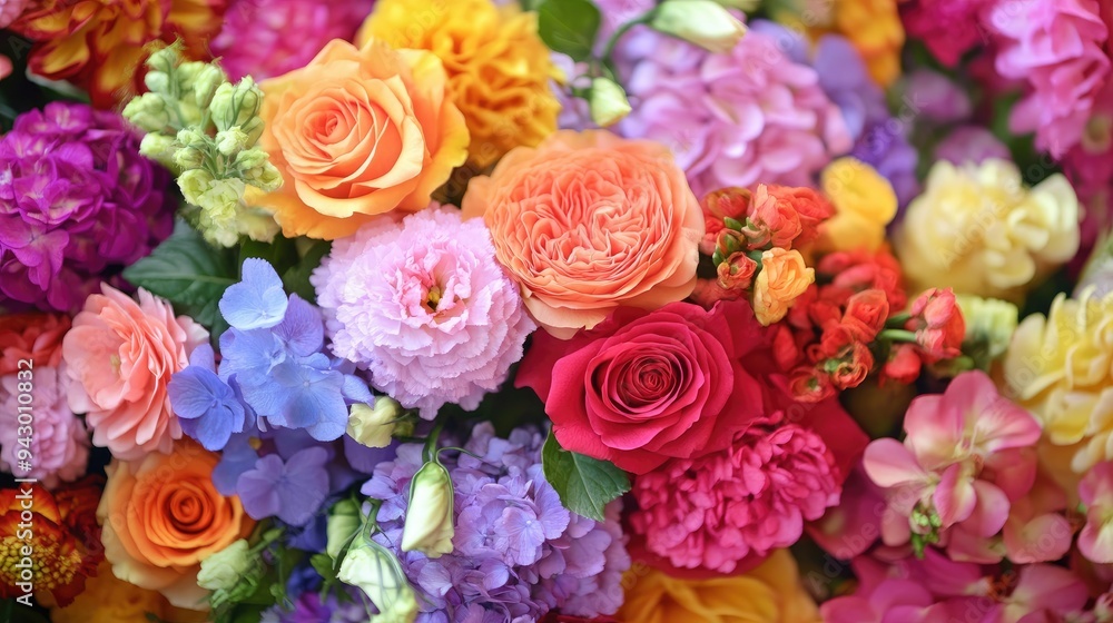 Beautiful, vivid, colorful mixed flower bouquet still life detail Beautiful, vivid, colorful mixed flower bouquet still life detail
