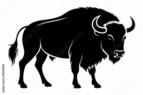 Buffalo Silhouette Vector Illustration