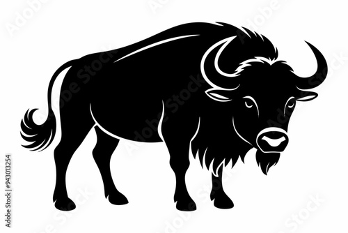 Buffalo Silhouette Vector Illustration