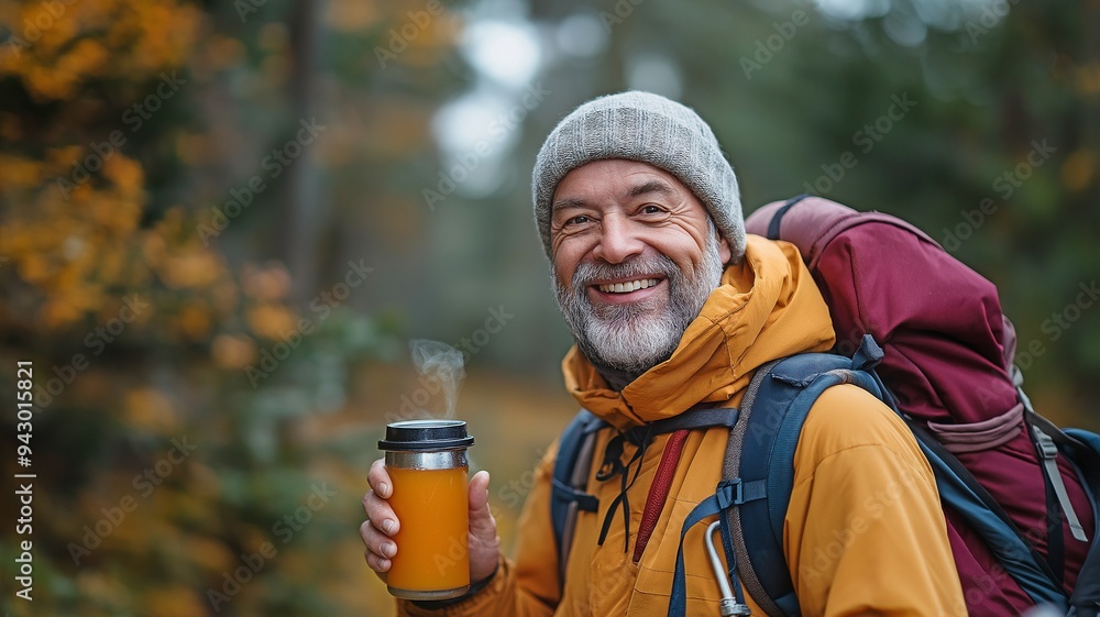 images featuring hikers enjoying warm beverages during a fall hike. The autumn colors provide a vibrant, cozy backdrop. images featuring hikers enjoying warm beverages during a fall hike. The autumn colors provide a vibrant, cozy backdrop.