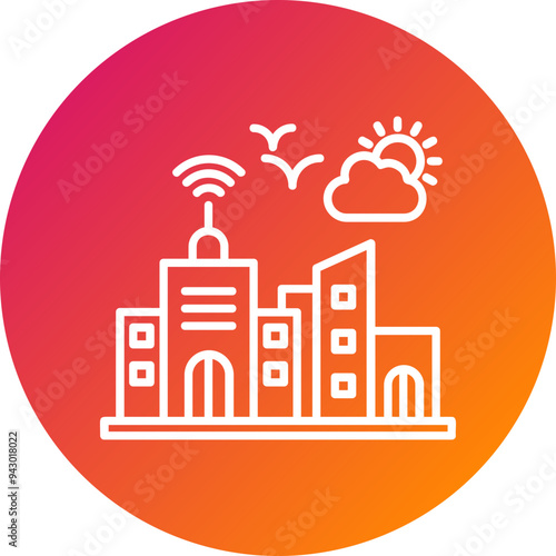 City  Vector Icon Design