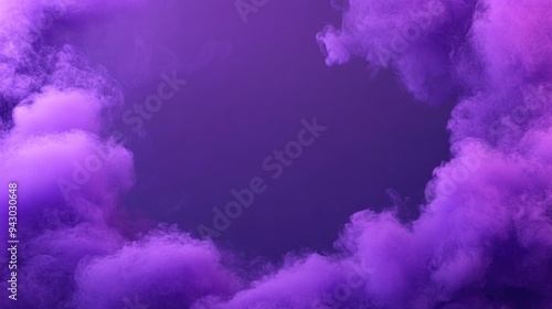 Mysterious purple smoke background with dark center photo