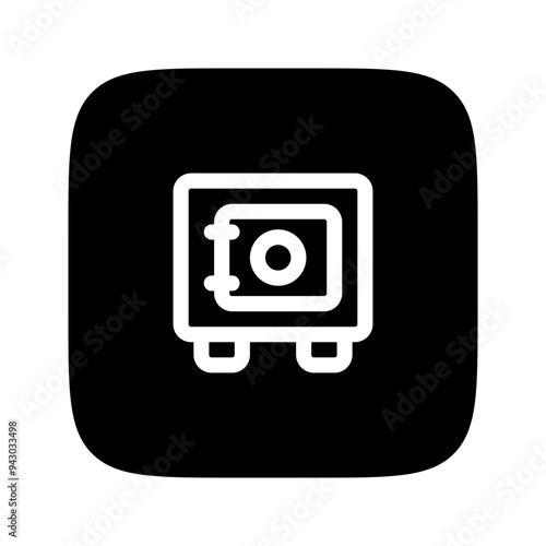 safe box line icon