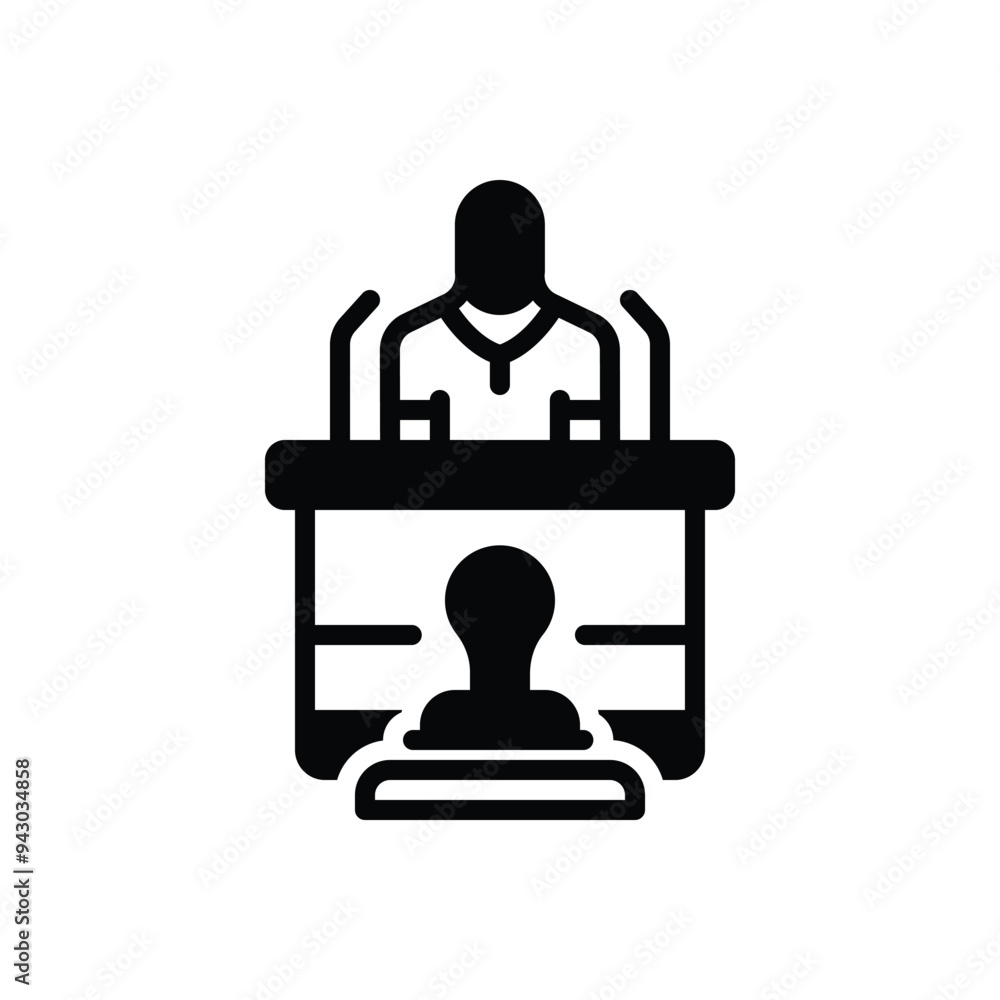 Black solid icon for authority Black solid icon for authority