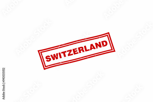 Switzerland grunge rubber stamp