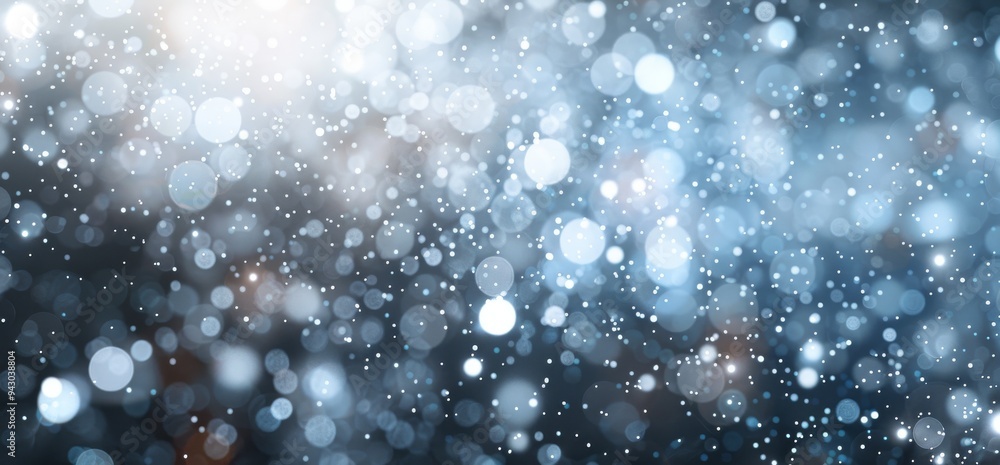 abstract silver bokeh background with white snow fall abstract silver bokeh background with white snow fall