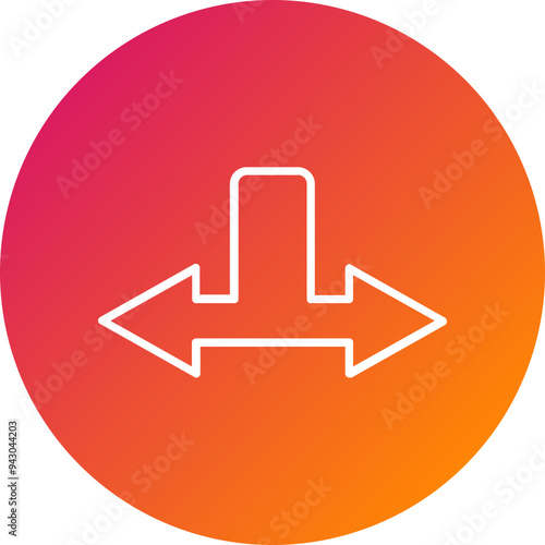 Separation Vector Icon Design