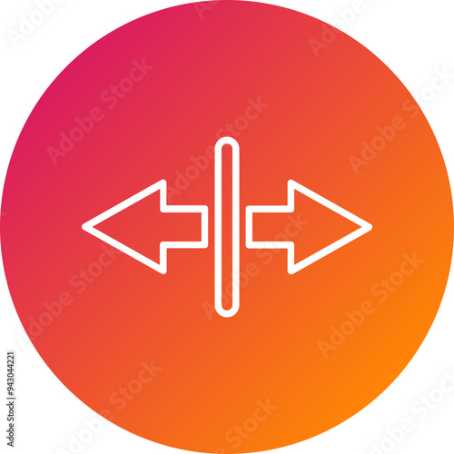 Separation Vector Icon Design