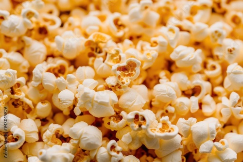 Close-up texture of delicious buttery popcorn