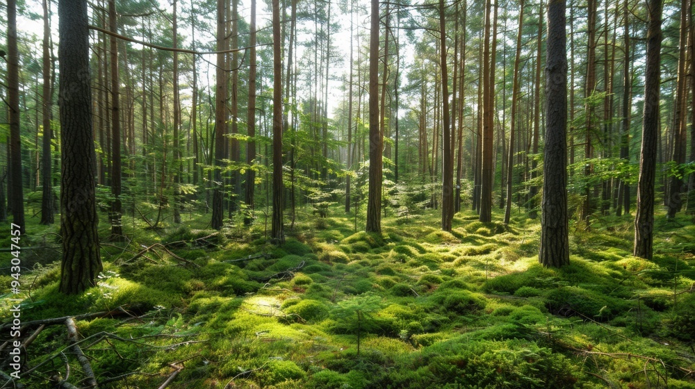 Tranquil Oasis in the Forest. Serenity and Nature's Beauty concept Tranquil Oasis in the Forest. Serenity and Nature's Beauty concept