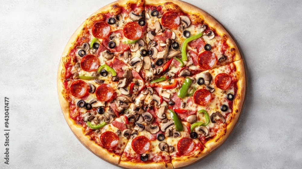 Delicious Pizza with Various Toppings