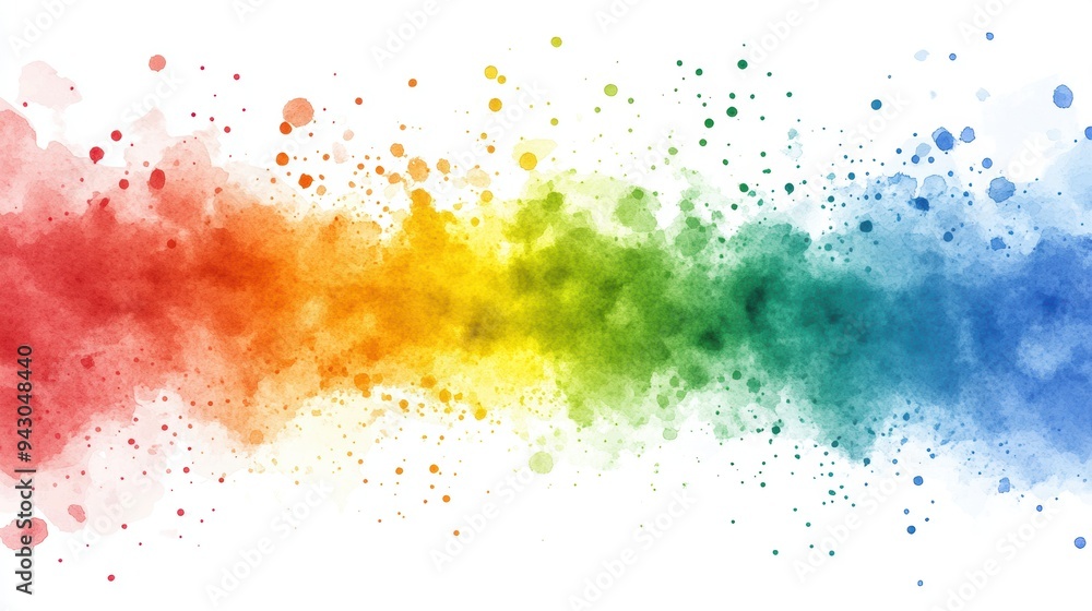 Vibrant watercolor rainbow spectrum splash background Vibrant watercolor rainbow spectrum splash background