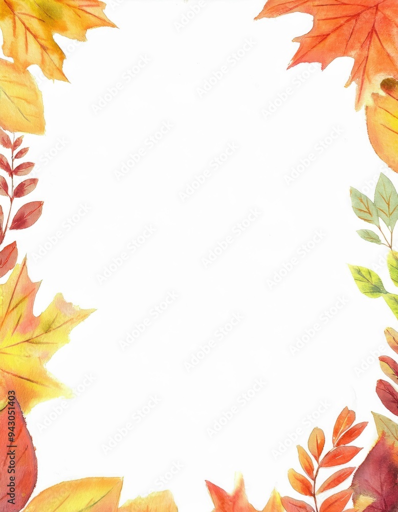 Illustration border, frame on the theme of autumn Illustration border, frame on the theme of autumn