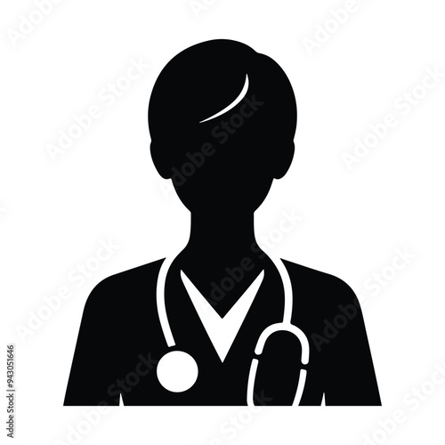Medical assistant vector icon on white background, hospital nurse icon, doctor vector icon, medical care icon