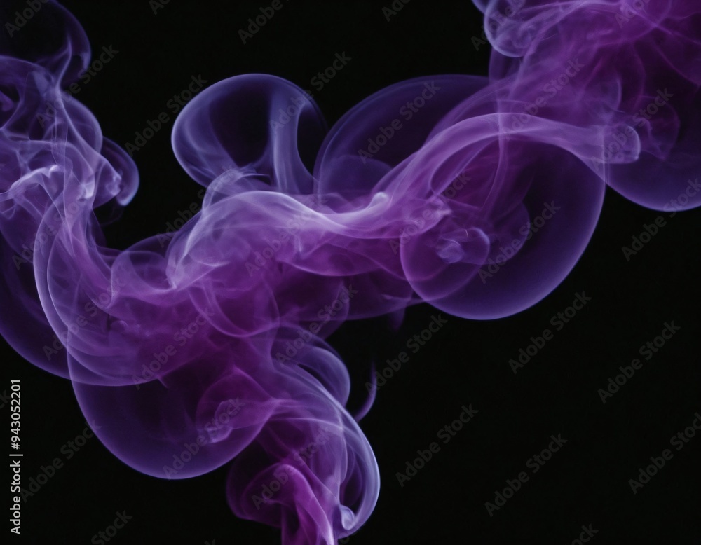 Purple smoke abstract on black background for design. Ai generated image Purple smoke abstract on black background for design. Ai generated image