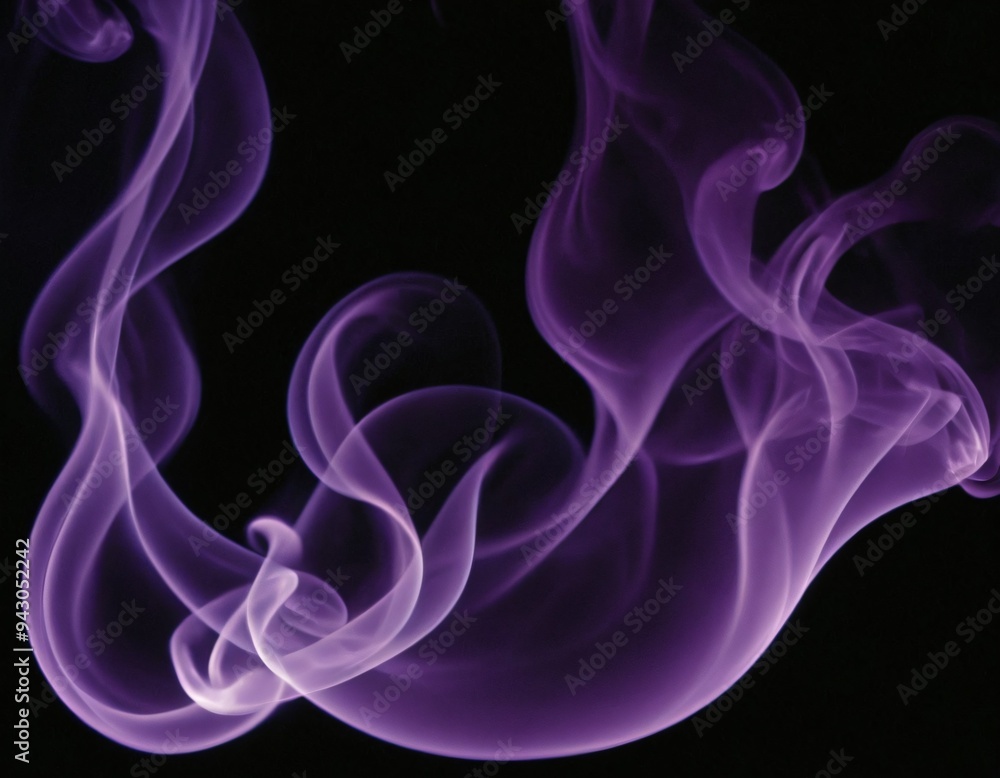 Purple smoke abstract on black background for design. Ai generated image Purple smoke abstract on black background for design. Ai generated image