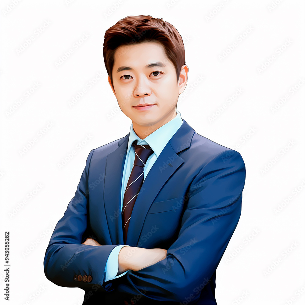 Avatar de un hombre adulto asiatico con traje y corbata Avatar de un hombre adulto asiatico con traje y corbata