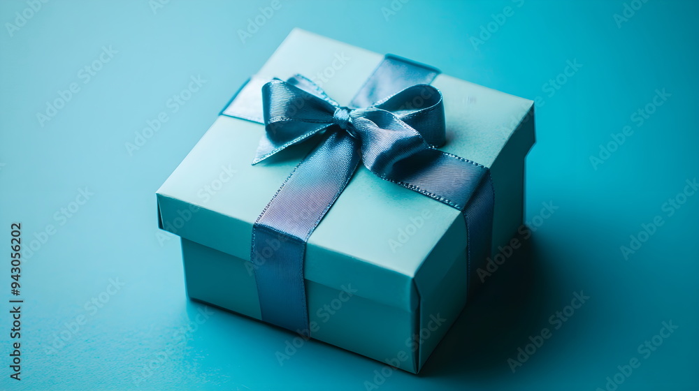 Elegant Gift Box with Ribbon on Solid Background. For a background or advertisement. Elegant Gift Box with Ribbon on Solid Background. For a background or advertisement.