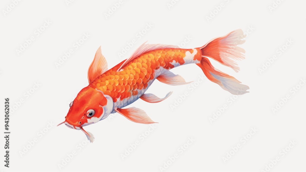 Vibrant koi fish illustration Vibrant koi fish illustration