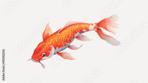 Vibrant koi fish illustration