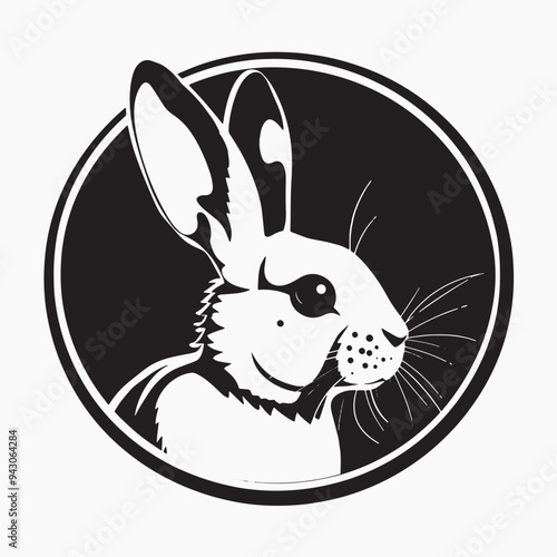 Stylized rabbit logo design