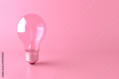 Light bulb isolate on background, symbolizes innovation and bright ideas in design