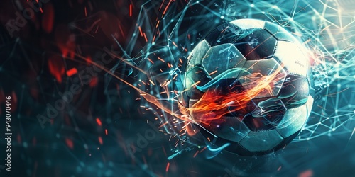 Dynamic Football Fever. Detailed football-themed wallpaper photo