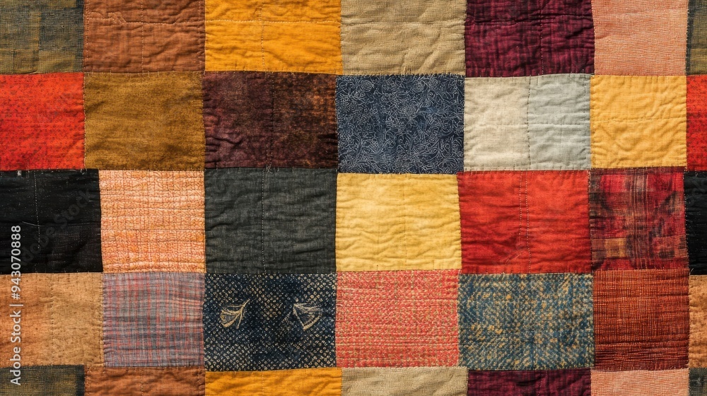 seamless pattern, A vibrant patchwork quilt showcasing a variety of textures and colors, perfect for home decor and artistic projects. seamless pattern, A vibrant patchwork quilt showcasing a variety of textures and colors, perfect for home decor and artistic projects.