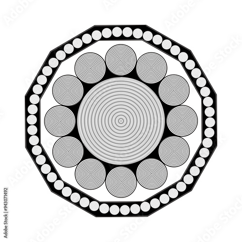 Motion Art Mandala masterpiece editable SVG  for designer 