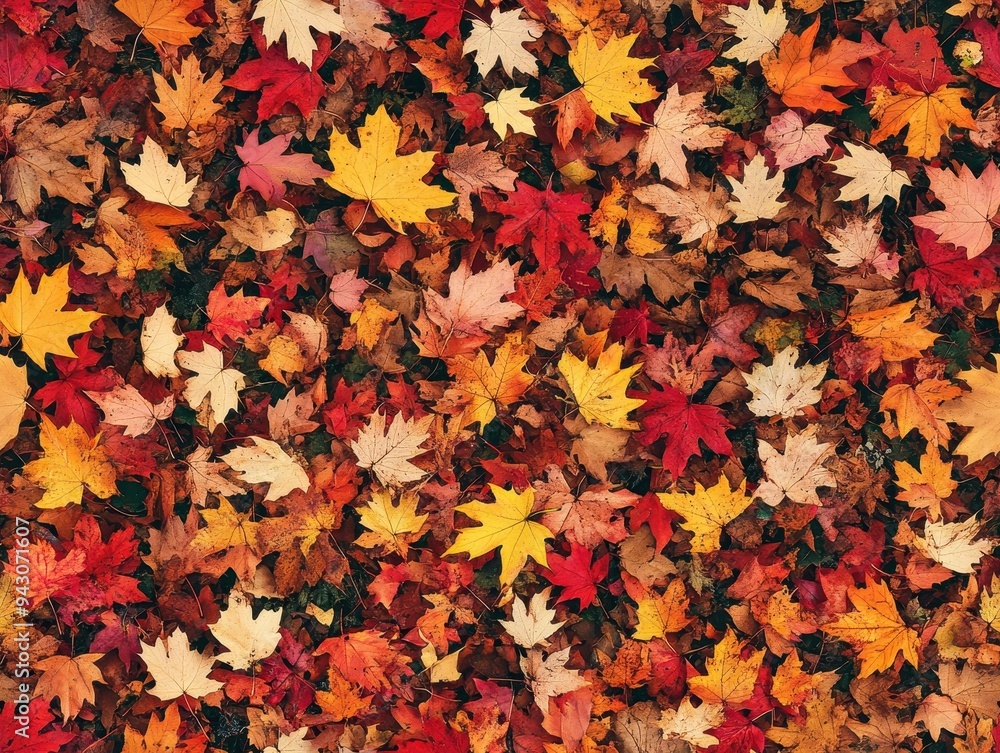 seamless pattern, Colorful autumn leaves cover the ground, showcasing a stunning array of reds, yellows, and oranges for a vibrant fall landscape. seamless pattern, Colorful autumn leaves cover the ground, showcasing a stunning array of reds, yellows, and oranges for a vibrant fall landscape.