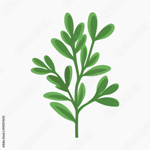 Green botanical vector illustration