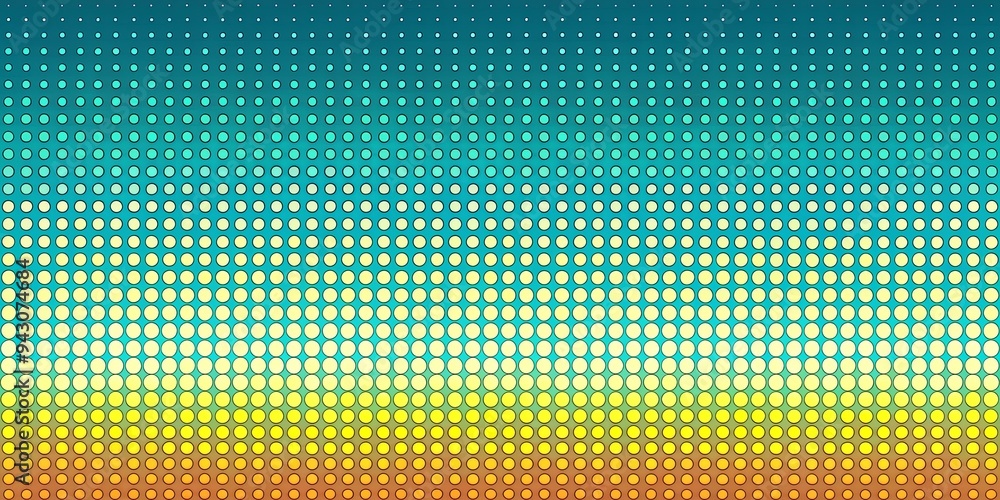 Abstract halftone background with various sized dots in a digital pattern design