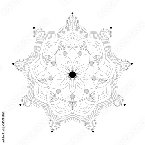 Mandala masterpiece editable SVG art for designer 