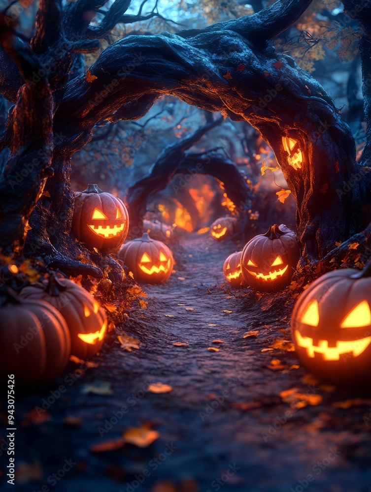 Enchanting 3D Claymation Halloween Card with Whimsical Anime Features Enchanting 3D Claymation Halloween Card with Whimsical Anime Features