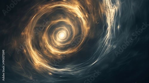 Minimalist abstract background featuring a single glowing spiral in a clean, sleek, and modern design.