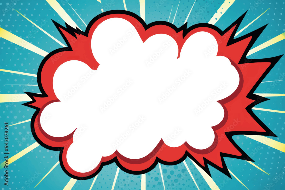 Comic-style explosion speech bubble Comic-style explosion speech bubble