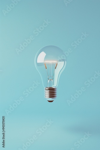 Light bulb isolate on background, symbolizes innovation and bright ideas in design