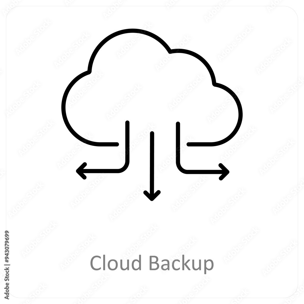 Cloud backup and Big data icon concept Cloud backup and Big data icon concept