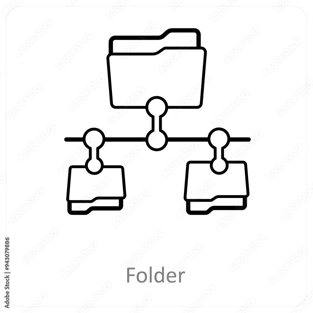 Folder and document icon concept Folder and document icon concept