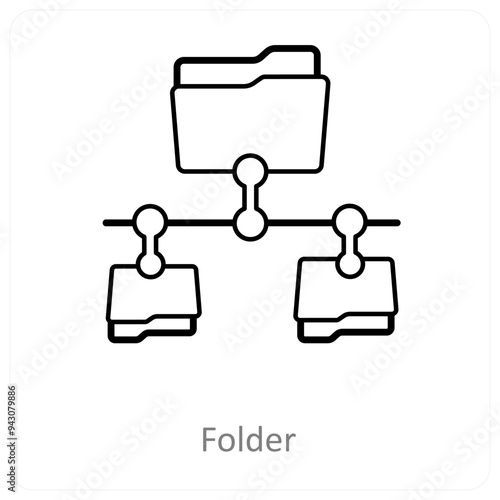 Folder and document icon concept